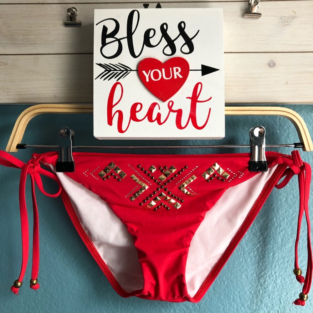 Guess Tie Side Bikini Bottom Size Small